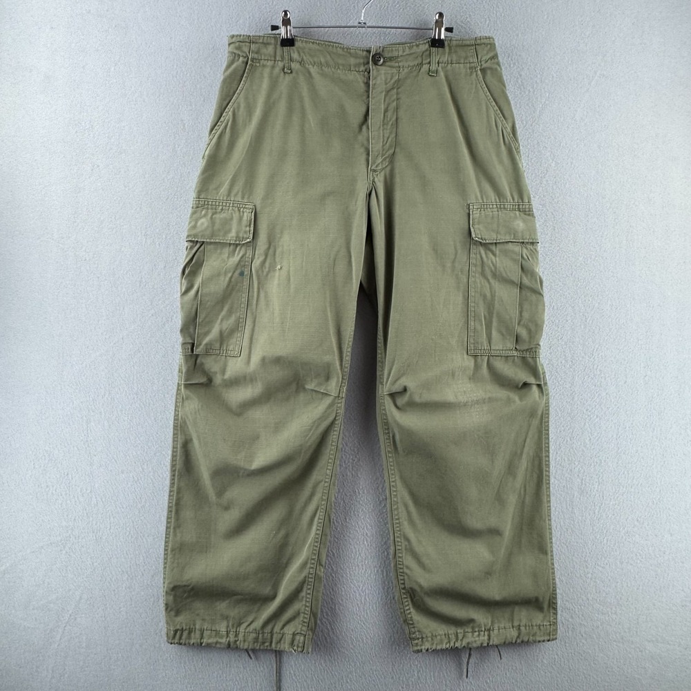 Vintage Vietnam Jungle Pants Mens Fits 34x28 OG107 Ripstop Cargo 60s 1969 Poplin